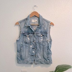 Rage and bone denim distressed vest